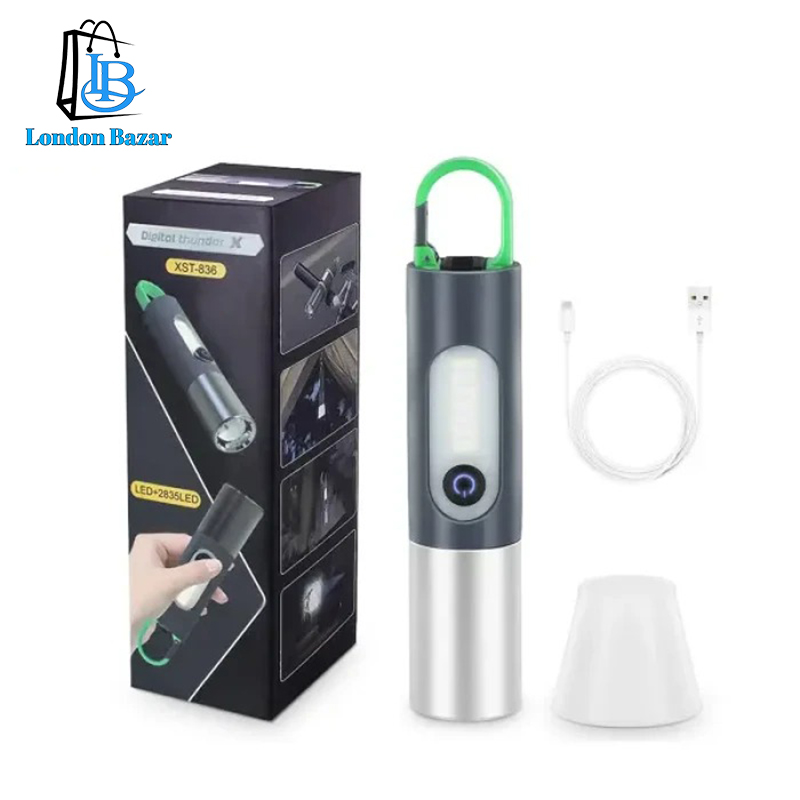 LED Torch Rechargeable, 750Lumens Zoomable Flashlights, Water Resistant
