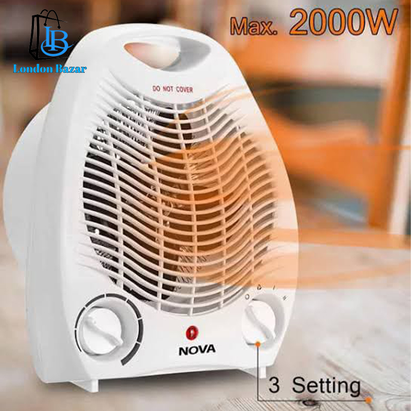 Nova-1204 2000W Upright Standing Electric Fan Room Heater