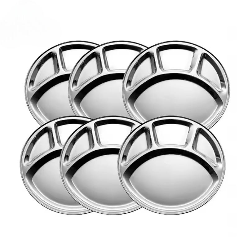 Stainless Steel 4 Chamber Lunch & Dinner Plate
