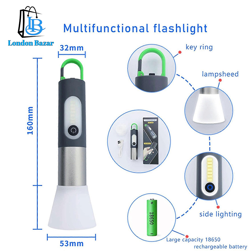 LED Torch Rechargeable, 750Lumens Zoomable Flashlights, Water Resistant