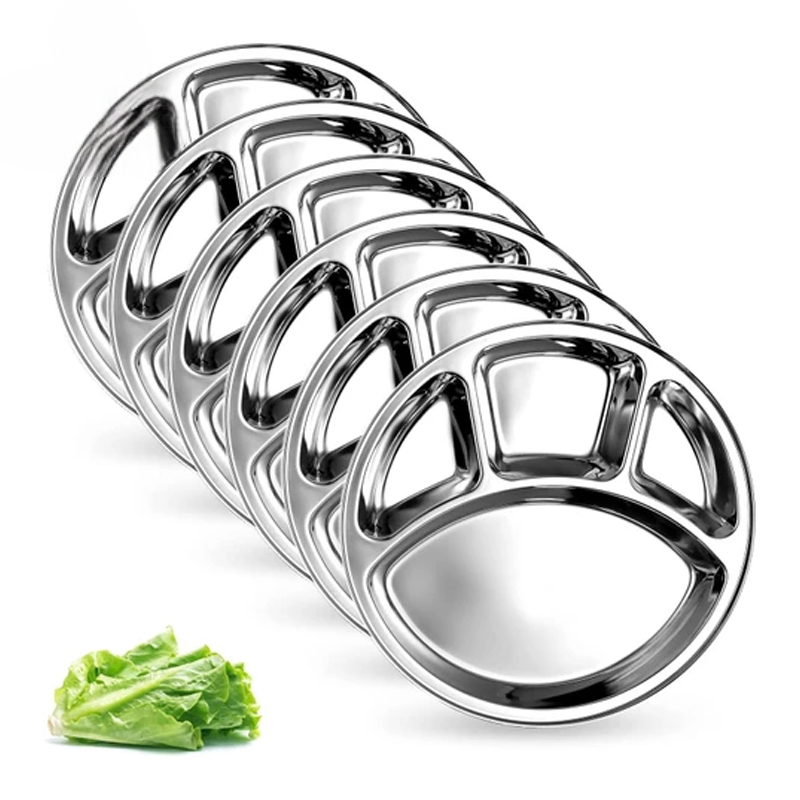 Stainless Steel 4 Chamber Lunch & Dinner Plate
