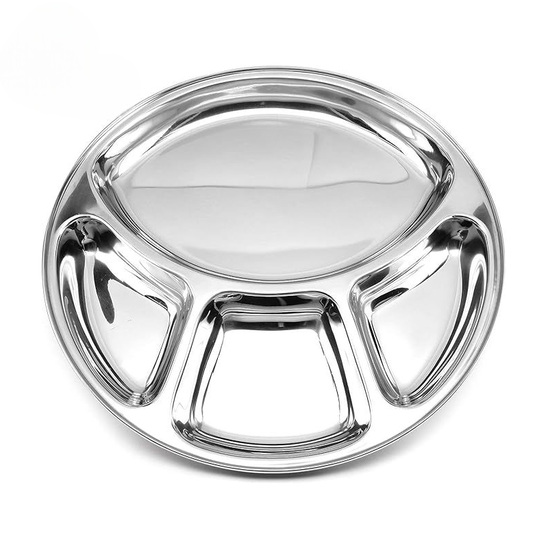 Stainless Steel 4 Chamber Lunch & Dinner Plate